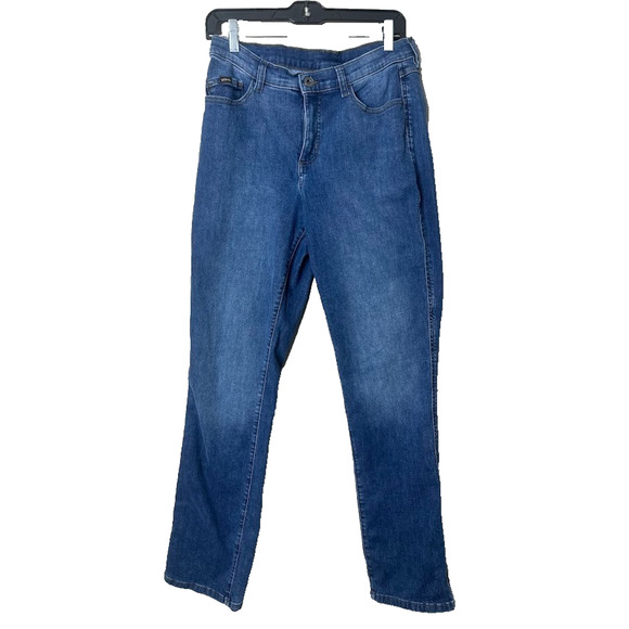 KUHL Born In The Mountains Drawstring Straight Jeans Women 10 Blue Denim Stretch - Picture 1 of 11